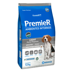 Ração Premier Ambientes Internos Light para Cães Adultos Sabor Frango e Salmão