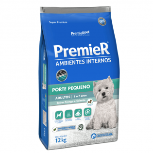 Ração Premier Ambientes Internos para Cães Adultos Frango 12 kg