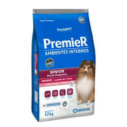 Ração Premier Ambientes Internos para Cães Idosos de Raças Pequenas Frango Cereais 12 kg