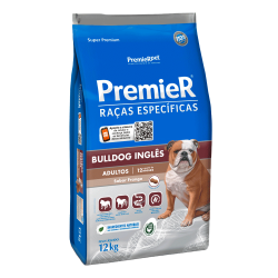 Ração Premier Bulldog Inglês para Cães Adultos Frango Cereais 12 kg