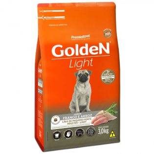 Ração Golden Formula Light Mini Bits para Cães Adultos Frango Cereais 3 kg
