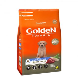 Ração Premier Golden Formula Cães Filhotes Carne e Arroz Carne Cereais 3 kg