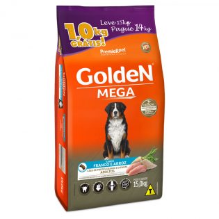 Ração Premier Golden Mega Adultos Frango e Arroz Cães 16 kg