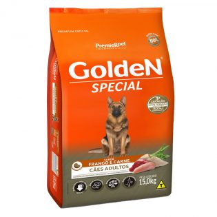 Ração Premier Golden Special para Cães Adultos Frango Cereais 15 kg