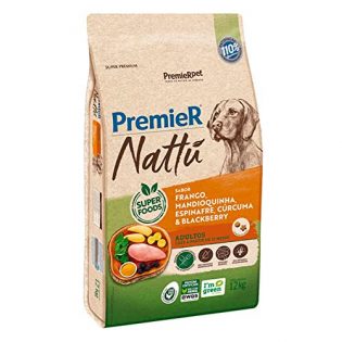 Ração Premier Nattu Cães Adultos Mandioquinha– 12kg  12 kg