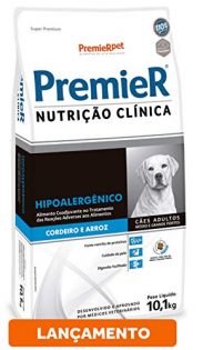 Ração Premier Nutrição Clínica Hipoalergênico Cordeiro e Arroz para Cães Adultos Médio e Grande Porte Cordeiro Cereais 10