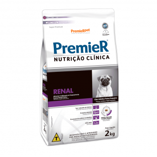 Ração Premier Nutrição Clínica Renal para Cães Adultos Porte Pequeno Frango Cereais 2 kg