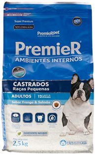 Ração Premier Pet Ambiente Interno Cães Castrados Frango Cereais 2