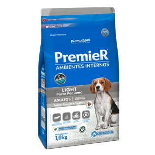 Ração Premier Pet Ambientes Internos Cães Adultos Light Frango Cereais 1 kg