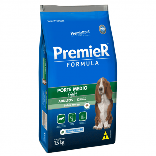 Ração Premier Pet Formula Cães Adultos Light Frango Cereais 15 kg