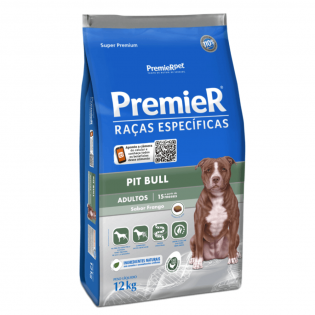 Ração Premier Raças Específicas Pit Bull para Cães Adulto Frango Cereais 12 kg