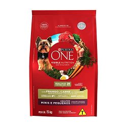Ração Purina One para Cães Adultos de Raças Minis e Pequenas Frango Cereais 15 kg