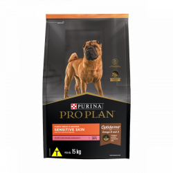 Ração Purina Pro Plan Pele Sensível para Cães Adultos de Raças Médias e Grandes Peixe Cereais 15 kg