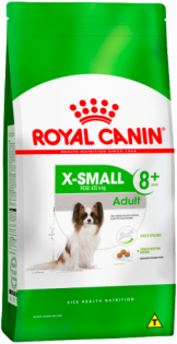 Ração Royal Canin X-Small Adulto 8+ para Cães Adultos e Idosos de Porte Miniatura Frango 1 kg