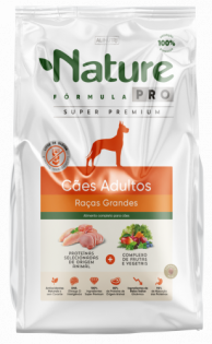 Ração Seca Alinutri Nature Fórmula Pro para Cães Adultos Raças Grandes Frango Vegetais 3 kg