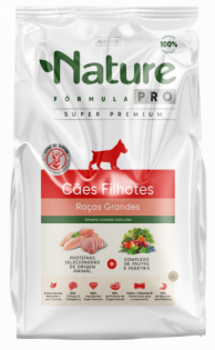 Ração Seca Alinutri Nature Fórmula Pro para Cães Filhotes Raças Grandes Frango Vegetais 3 kg