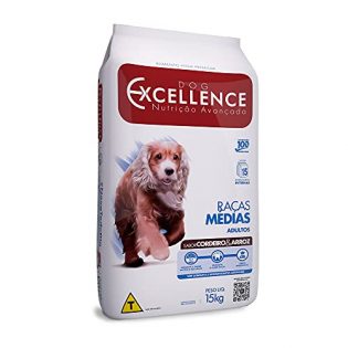 Ração Seca Dog Excellence Cordeiro e Arroz para Cães Adultos Raças Médias Cordeiro Cereais 15 kg