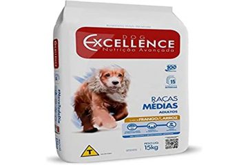 Ração Seca Dog Excellence Frango e Arroz para Cães Adultos Raças Médias Frango Cereais 15 kg