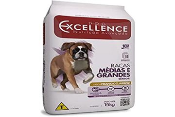 Ração Seca Dog Excellence Frango e Arroz para Cães Idosos Raças Médias e Grandes Frango Cereais 15 kg