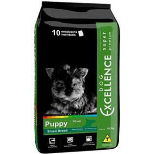 Ração Seca Dog Excellence Super Premium Frango e Arroz para Cães Filhotes Raças Pequenas Frango Cereais 10
