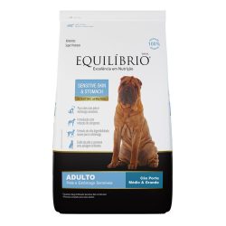 Ração Seca Equilíbrio Sensitive Skin & Stomach para Cães Adultos de Porte Médio e Grande Peixe Cereais 2