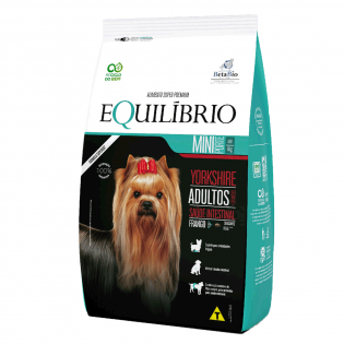 Ração Seca Equilíbrio Yorkshire Frango para Cães Adultos de Porte Mini Frango Cereais 2