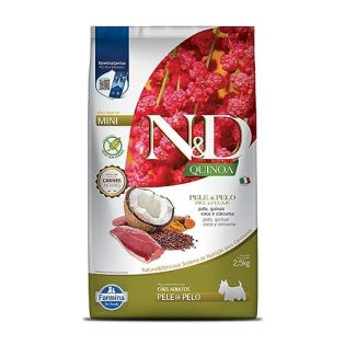 Ração Seca Farmina N&D Quinoa Pele e Pelo para Cães Adultos Porte Mini Pato 2