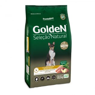 Ração Seca GoldeN Seleção Natural Frango com Batata Doce para Cães Adultos de Porte Pequeno Frango Cereais 10