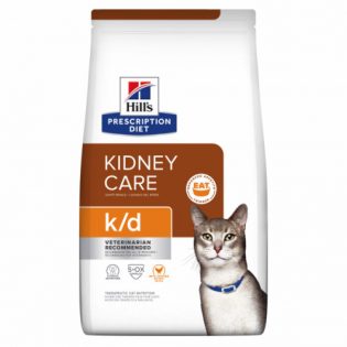 Ração Seca Hill's Prescription Diet k/d Cuidado Renal para Gatos Adultos Frango Cereais 1