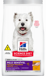 Ração Seca Hill's Prescription Diet Pedaços Pequenos Cuidados com a Pele para Cães Adultos Frango Cereais 2 kg