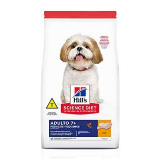 Ração Seca Hill's Science Diet Pedaços Pequenos para Cães Adultos 7+ Sênior Frango Cereais 800 g
