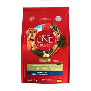 Ração Seca Nestlé Purina One Frango e Carne para Cães Filhotes Frango Cereais 15 kg