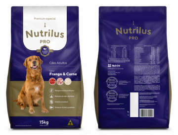Ração Nutrilus Pro+ para Cães Adultos Frango Cereais 20 kg