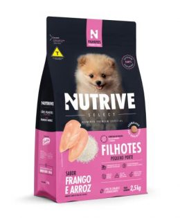 Ração Seca Nutrive Select Frango e Arroz para Cães Filhotes Porte Pequeno Frango Cereais 2