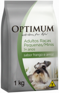 Ração Seca Optimum Frango e Arroz para Cães Adultos Raças Pequenas e Minis Frango Cereais 1 kg