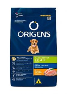 Ração Seca Origens Premium Especial Ligth Frango e Cereais para Cães de Porte Médio e Grande Frango 15 kg