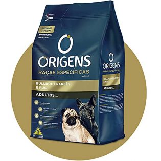 Ração Seca Origens Premium Especial Raças Específicas para Cães Adultos das Raças Bulldog Francês e Pug Frango Cereais 1 kg