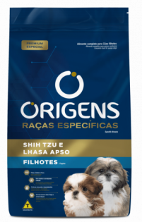 Ração Seca Origens Premium Especial Raças Específicas para Cães Filhotes das Raças Shih Tzu e Lhasa Apso Frango Cereais 1 kg