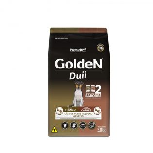 Ração Seca PremieR Pet Golden Duii Frango e Carne para Cães Adultos Pequeno Porte Frango Cereais 3 kg