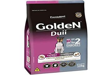 Ração Seca PremieR Pet Golden Duii Salmão e Cordeiro para Cães Adultos Pequeno Porte Frango Cereais 3 kg