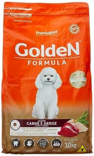 Ração Seca PremieR Pet Golden Formula Carne e Arroz para Cães Adultos de Raças Pequenas Carne Cereais 3 kg