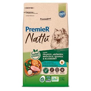 Ração Seca PremieR Pet Nattú Abóbora para Cães Adultos de Pequeno Porte Frango Vegetais 1 kg
