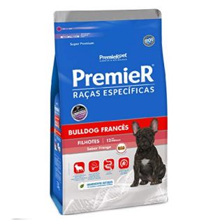 Ração Seca Premier Pet Raças Específicas Bulldog Francês para Cães Filhotes Frango Cereais 1 kg