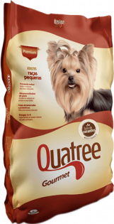 Ração Seca Quatree Gourmet Cães Adultos Raças Pequenas Carne 3 kg