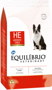 Ração Seca Total Equilíbrio Veterinary HE Problemas Hepáticos para Cães Adultos Frango Cereais 2 kg