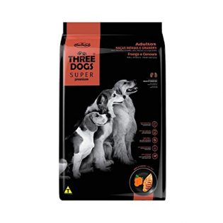Ração Three Dogs Adultos Médios e Grandes Frango e Cenoura 10
