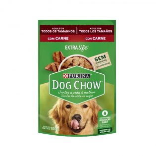 Ração Úmida Dog Chow Cães Adultos Carne  100 g