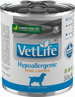 Ração Úmida Farmina Vet Life Hypoallergenic Peixe e Batata para Cães Carne 300 g