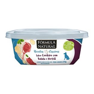 Ração Úmida Fórmula Natural Receitas Caseiras Cordeiro com Batata e Hortelã para Cães Carne 270 g
