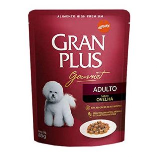 Ração Úmida GranPlus Gourmet Para Cães Adultos Sachê Sabor Ovelha - 85g  85 g